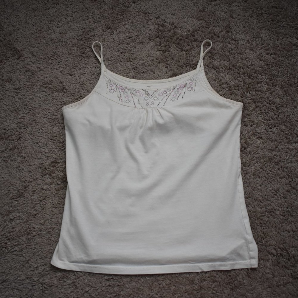 Old Navy Cream Tank Top Girls Size Xlarge